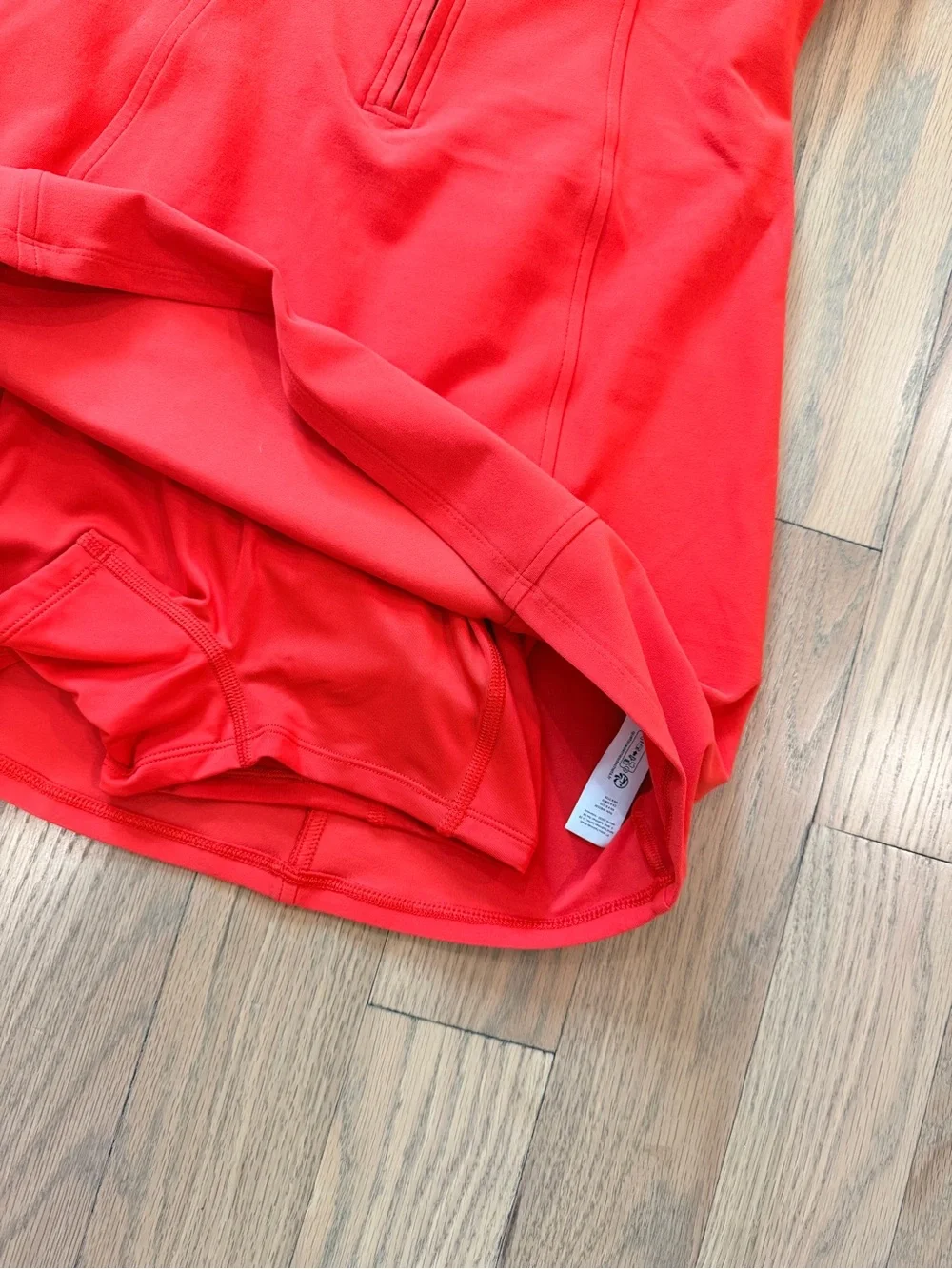 Alo Red Sleeveless Zip-Front Tennis Dress